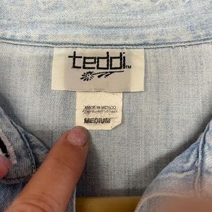 Vintage denim button down top